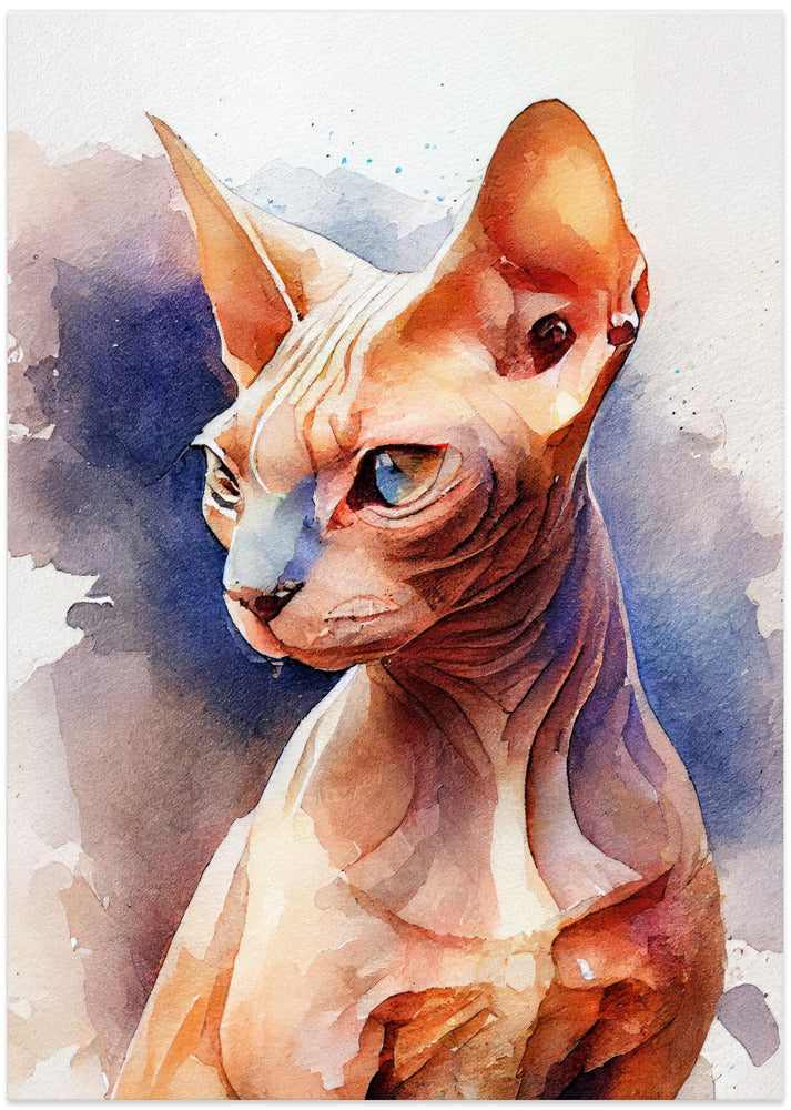 Cat watercolor painting animal