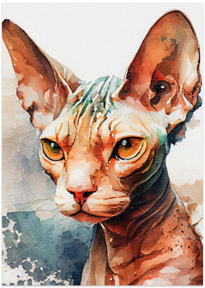 Cat watercolor painting animal