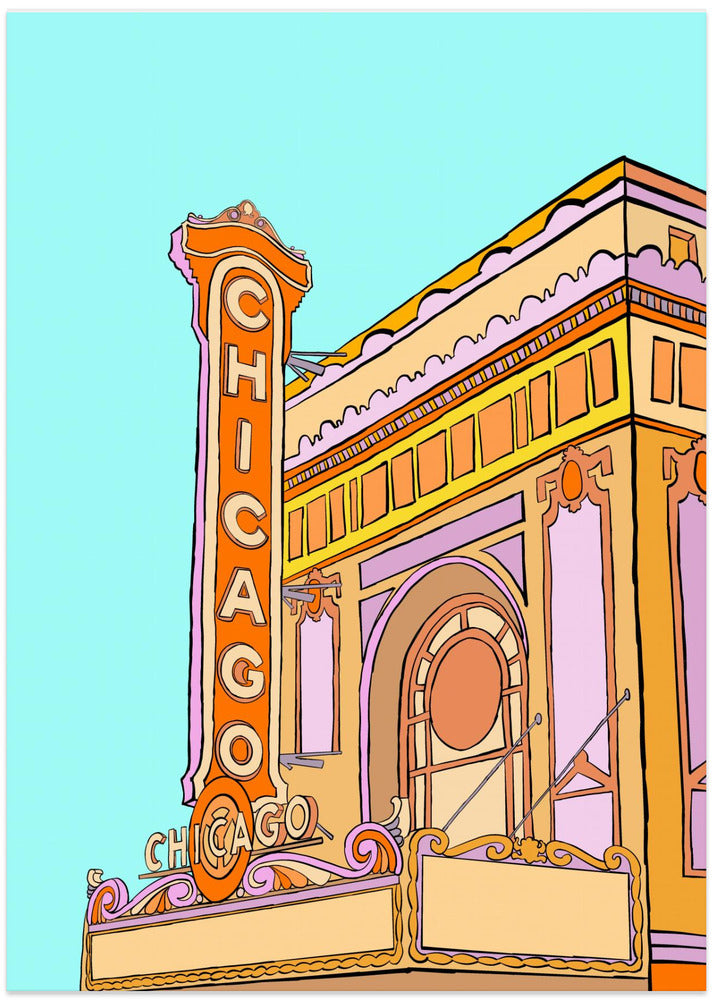 Art Prints of Chicago Building (Pastel)