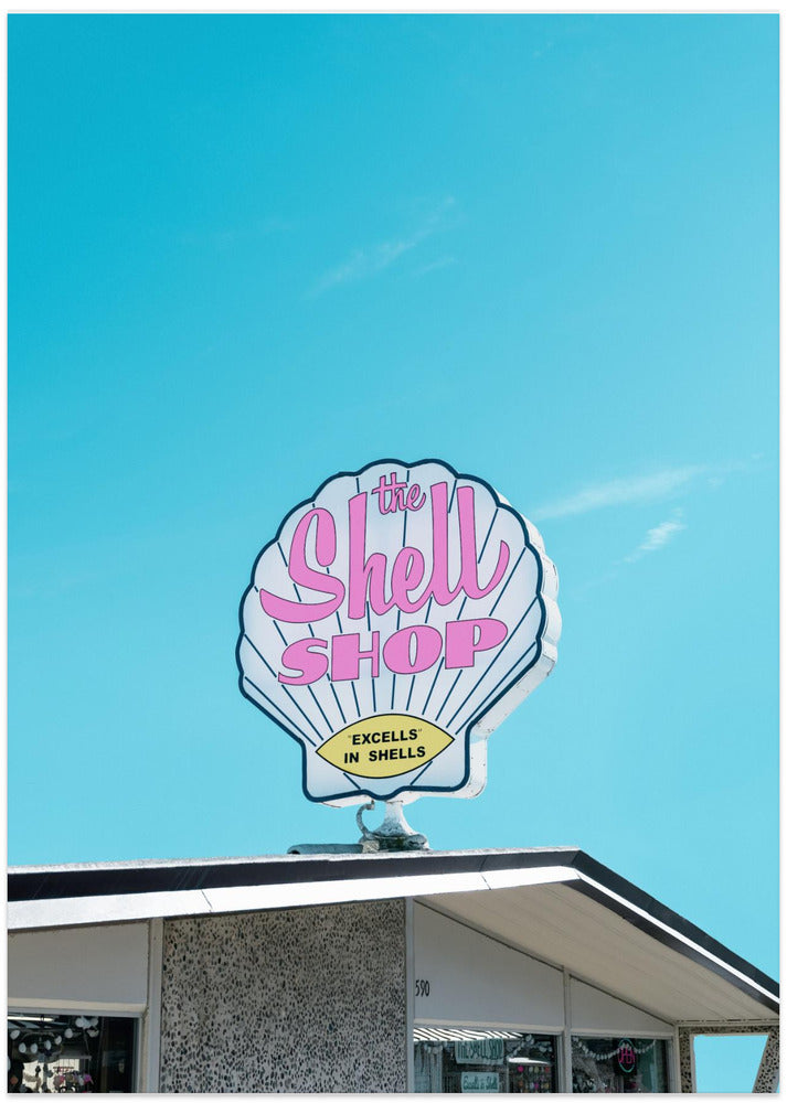 Art Prints of Shell Shop Vintage Sign
