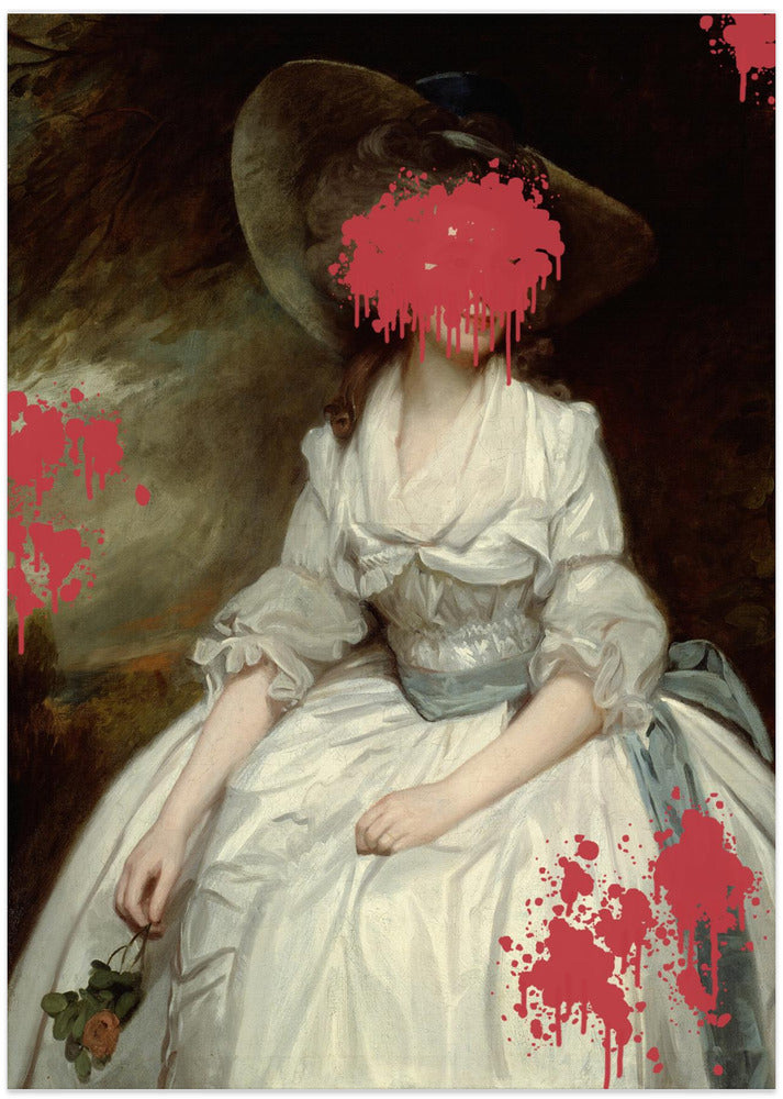 Renaissance Red Splash - Altered Art