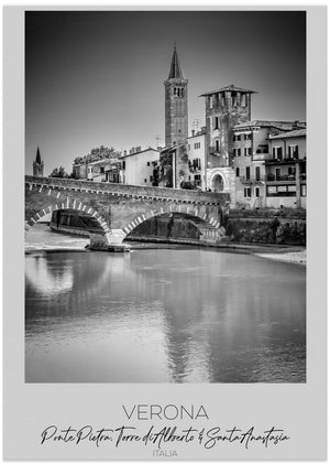 Art Prints of In focus: VERONA Ponte Pietra, Torre di Alberto & Santa Anastasia