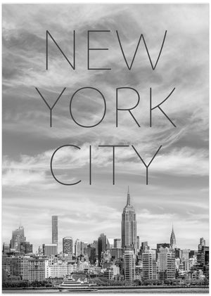 Art Prints of NYC Midtown Manhattan | Text & Skyline