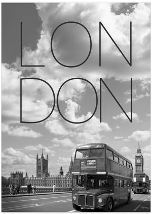 Art Prints of Busses in London | Text & Skyline
