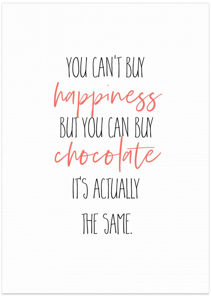 YOU CAN’T BUY HAPPINESS – BUT CHOCOLATE