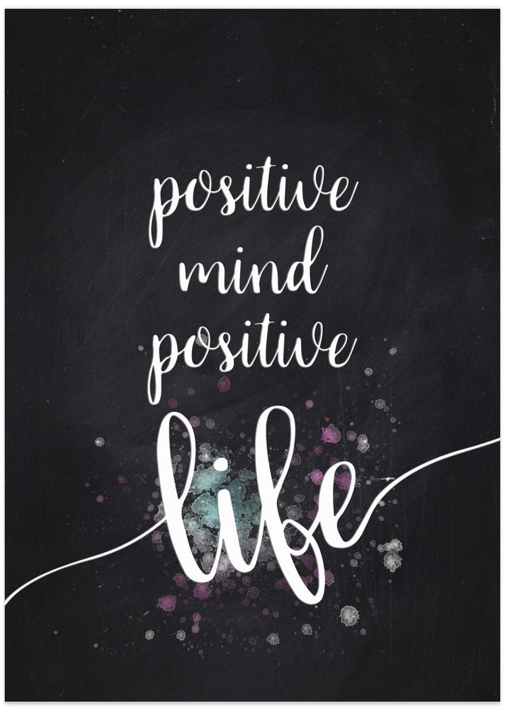 Text Art POSITIVE MIND POSITIVE LIFE