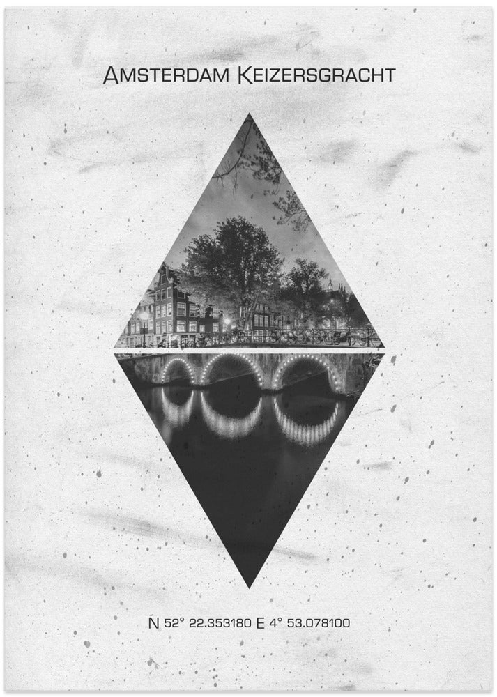 Art Prints of Coordinates AMSTERDAM Keizersgracht