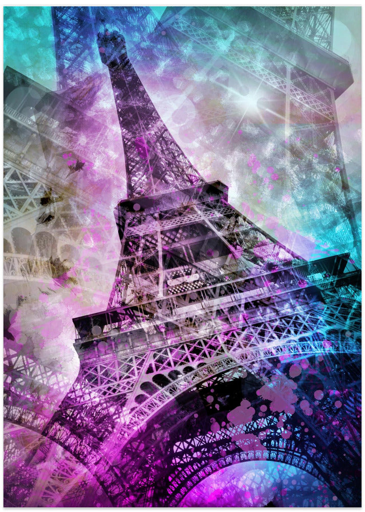Art Prints of Pop Art Eiffel Tower