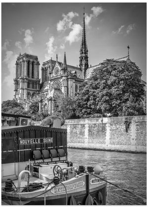 Art Prints of Cathedral Notre-Dame & Seine Riverside