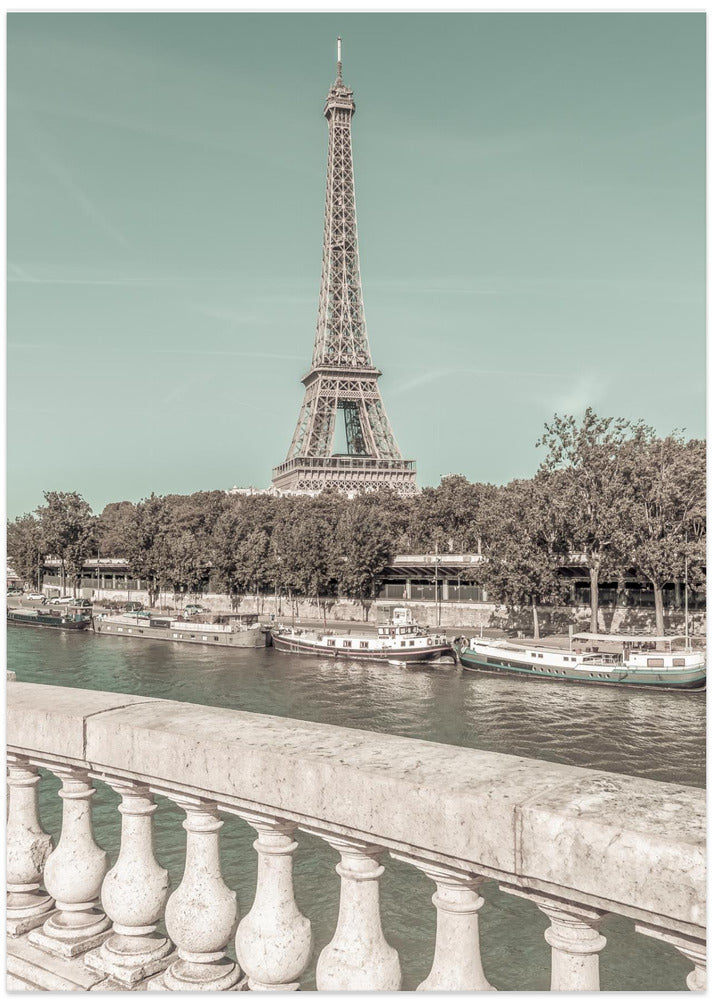 PARIS Eiffel Tower & River Seine | urban vintage style