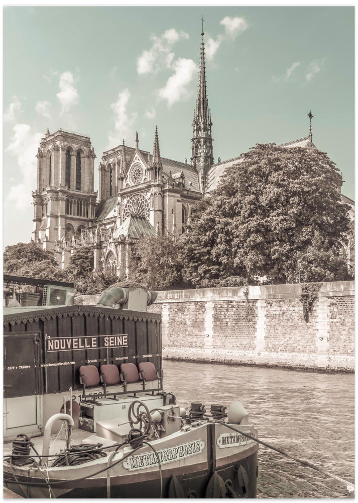 PARIS Notre-Dame and River Seine | urban vintage style