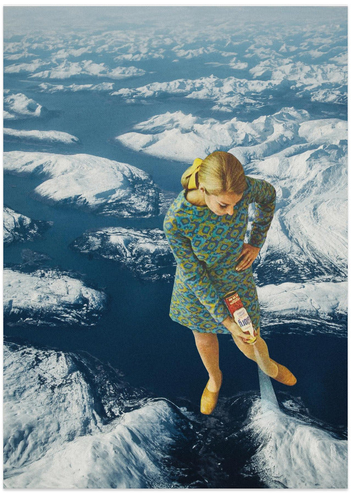 Spraying snow on the mountains