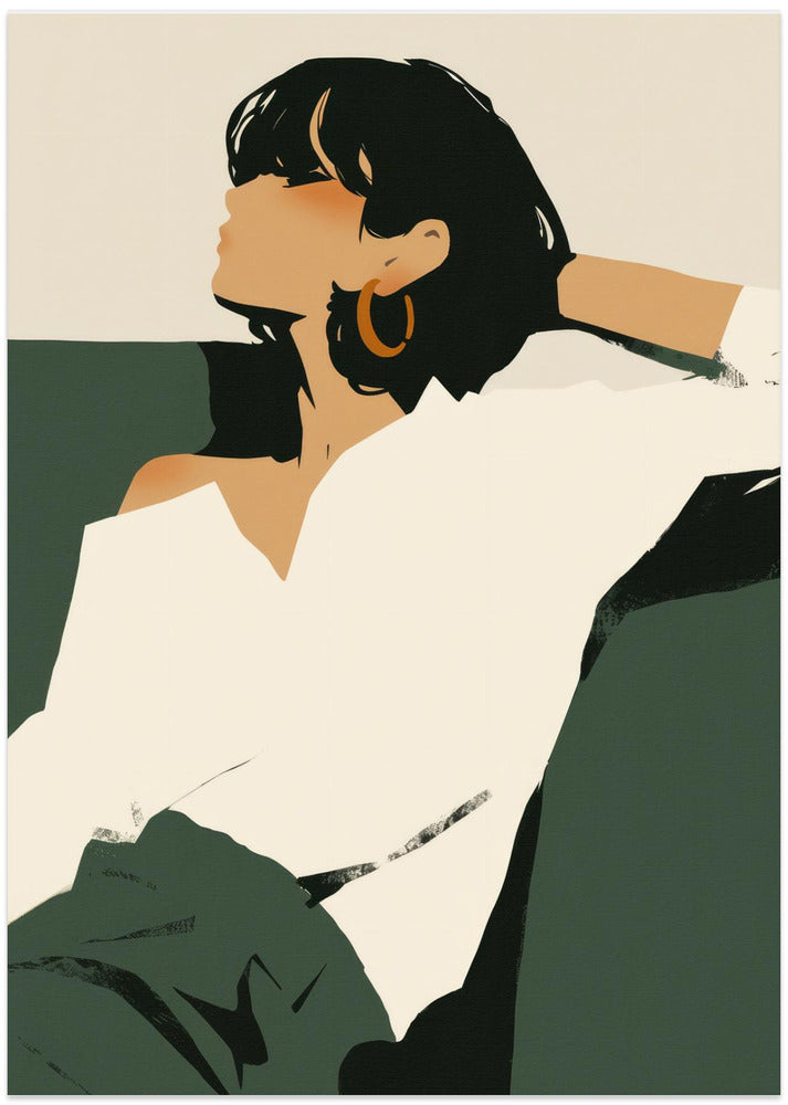 Art Prints of Relaxing woman