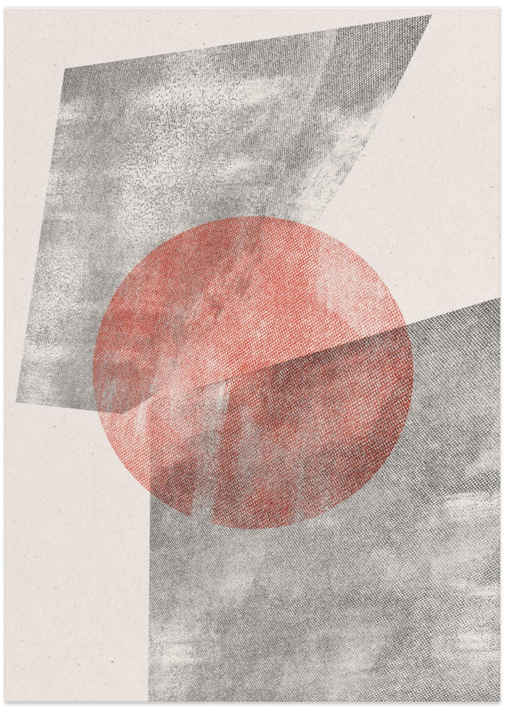 Red Geometric Modern Object