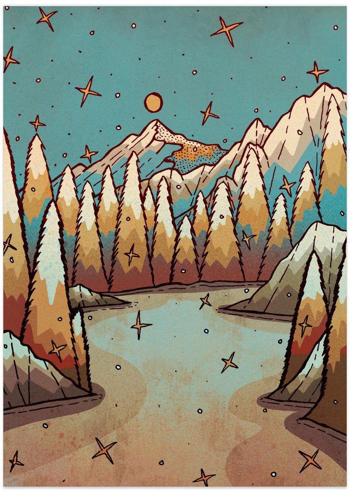 Winter of Gold and Blue