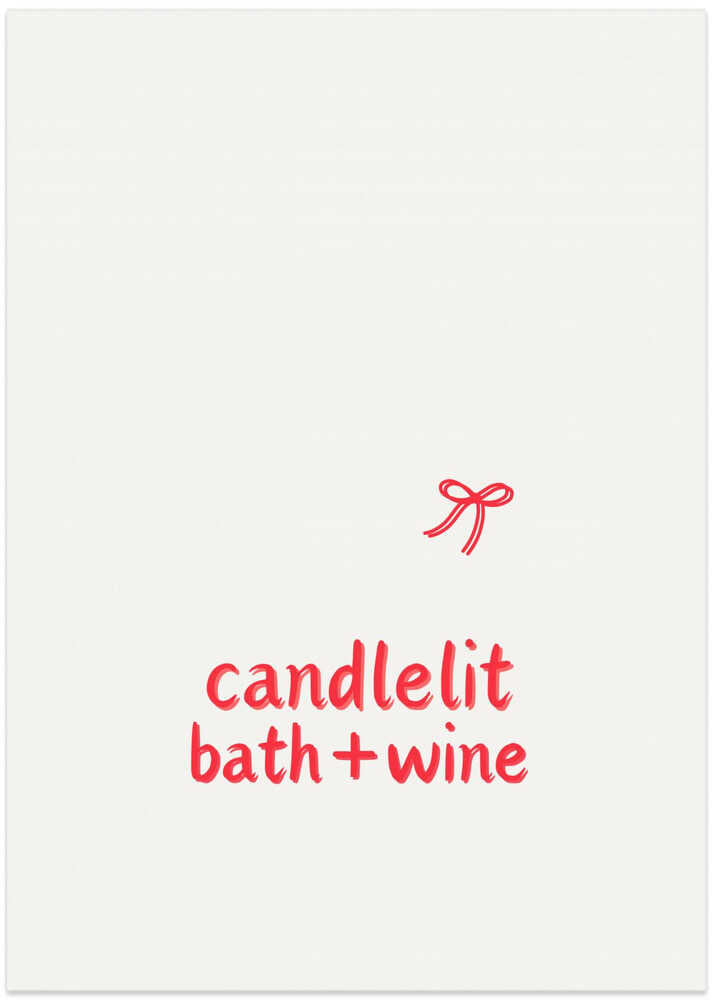 Candlelit bath + Wine