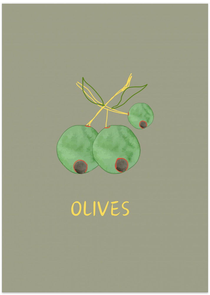 Art Prints of Olives in Green