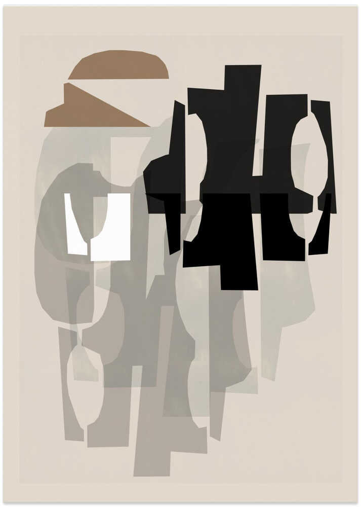 Black and White and Brown Relief 1