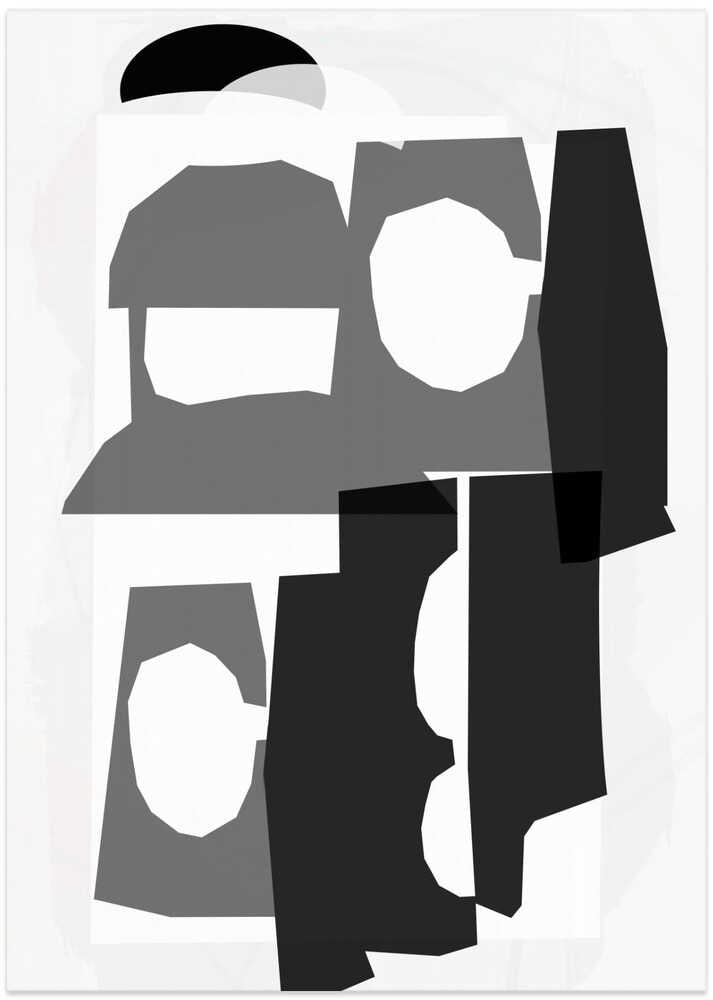 Black and White Cut Out Shapes 3