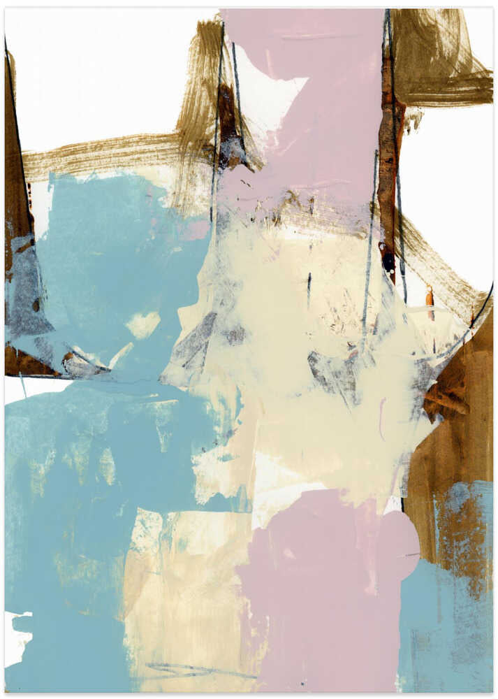 Blue Pink Dusky Abstract 1