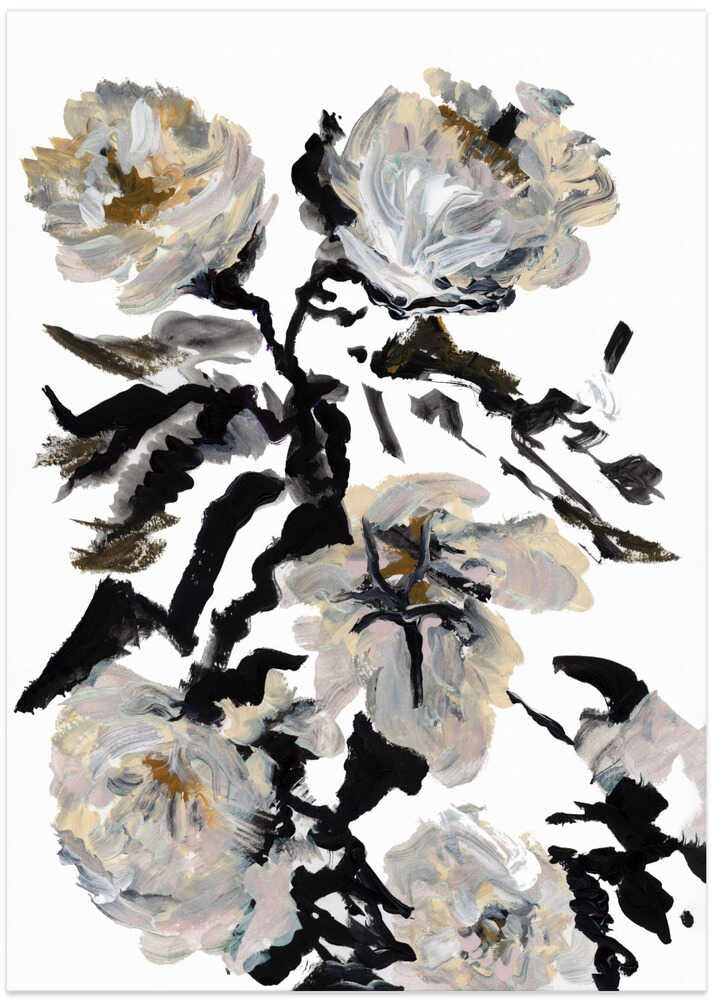 Le Jardin Botanique Black and White Flower