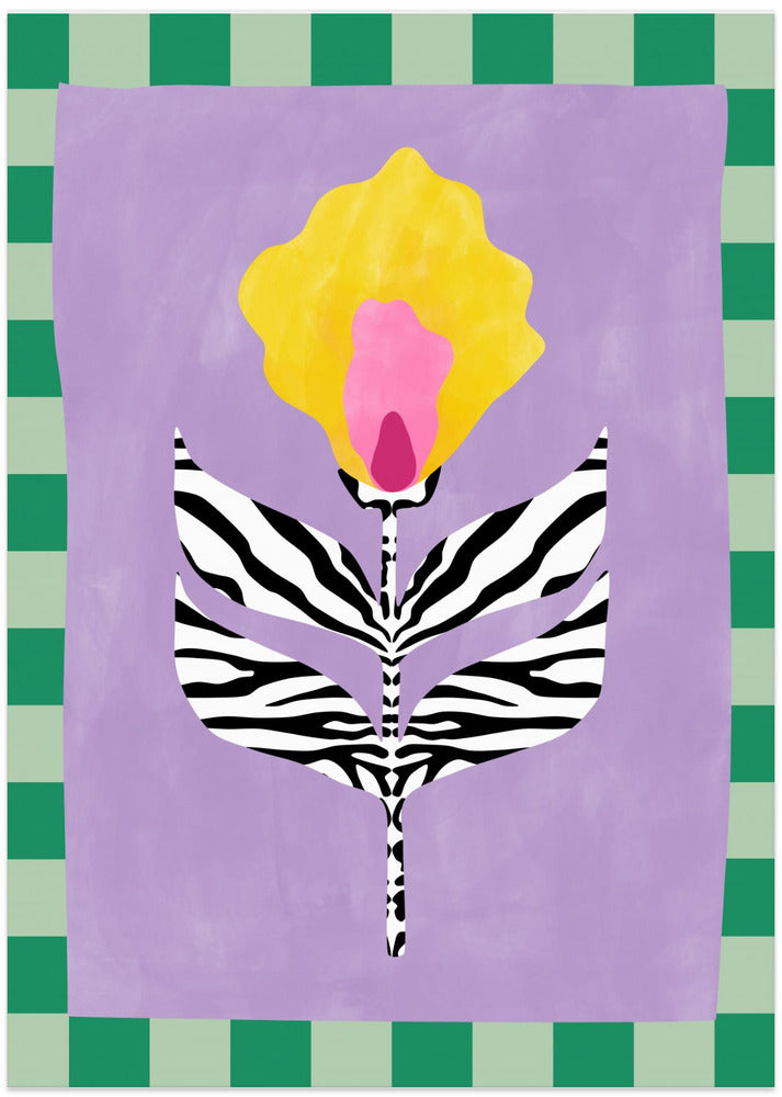 Flower with Zebra Patterned Leaves