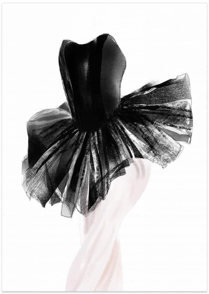 Ballerina Black Tutu Poster