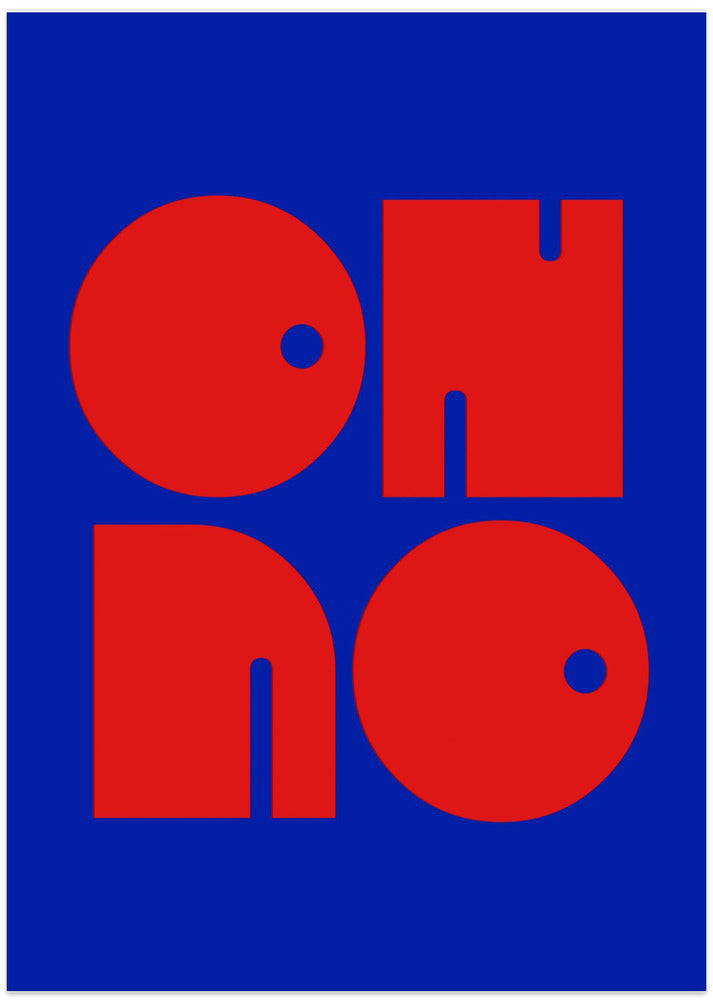 Bold Letters, Blue Background