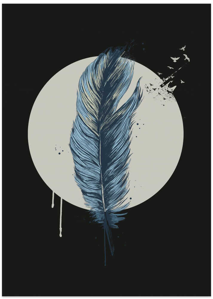 Feather In A Circle (Dark)