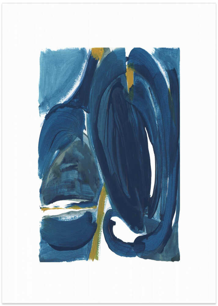 Navy Gold Abstract 1