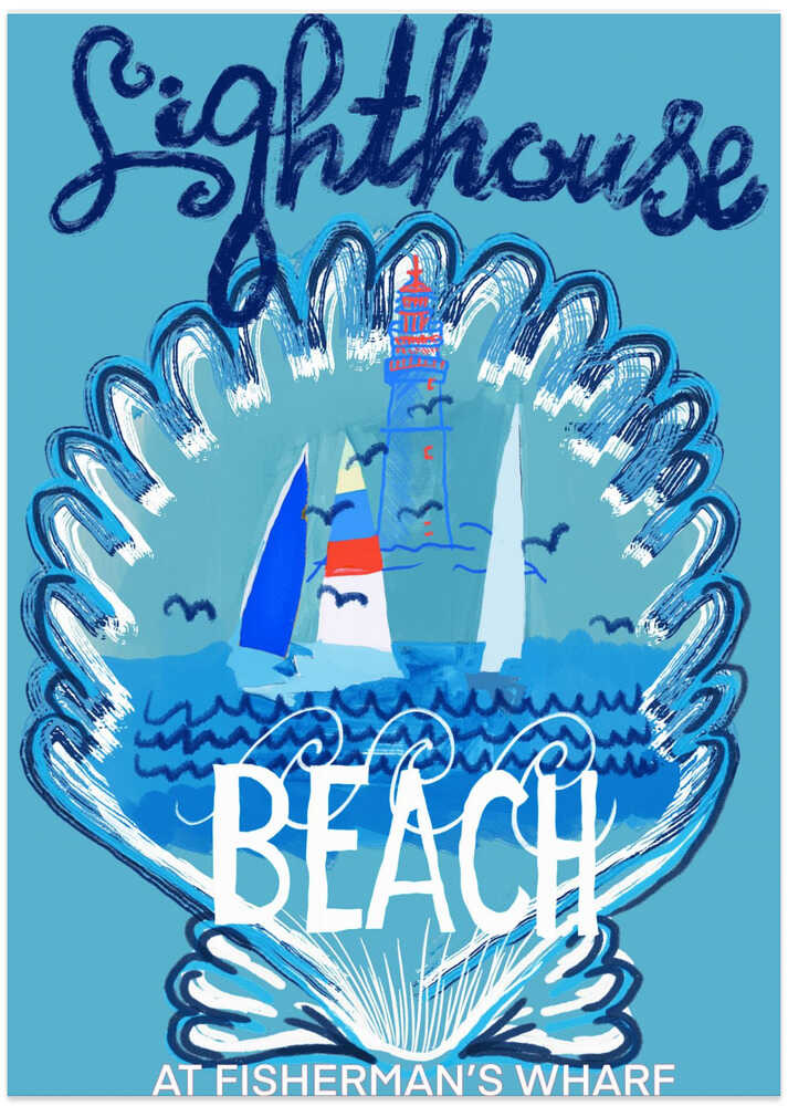 Lighthouse Beach Poster 2