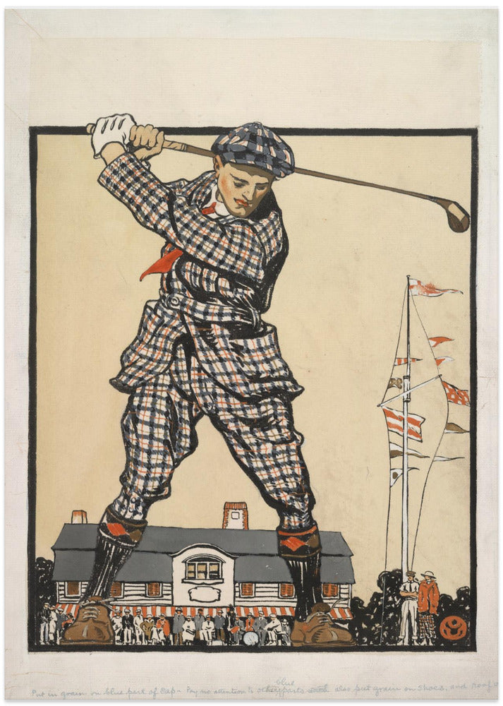 Man Swinging Golf Club (1915)