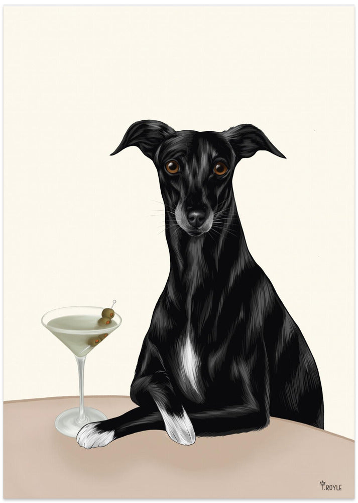 Classy Greyhound with Martini