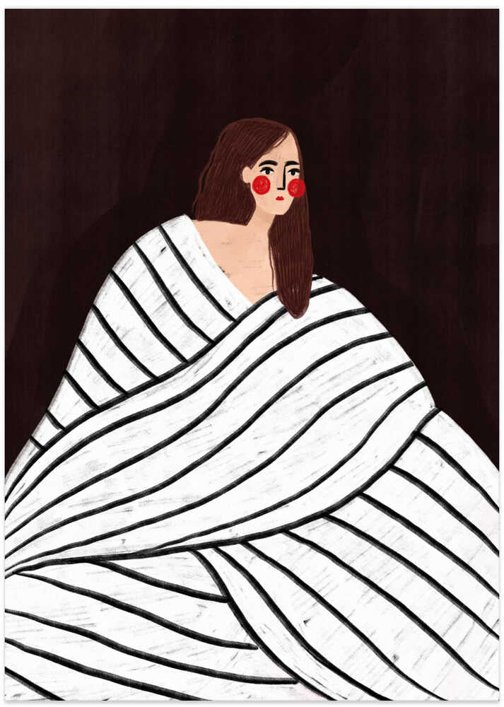 The Woman With Black and White Stripes