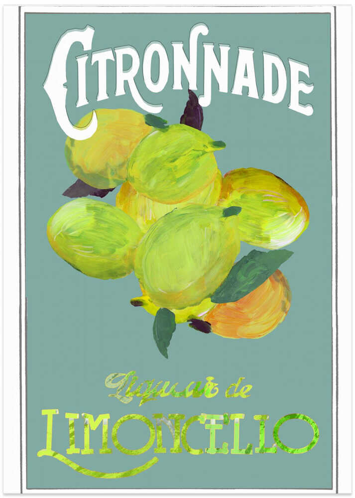 Citronnade Limoncello On Blue