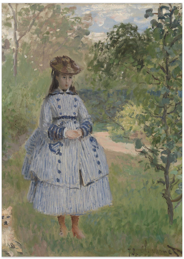 Girl With Dog By Claude Monet