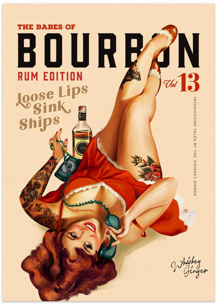 Babes of Bourbon Vol 13 Rum Drinking Pinup Girl Art