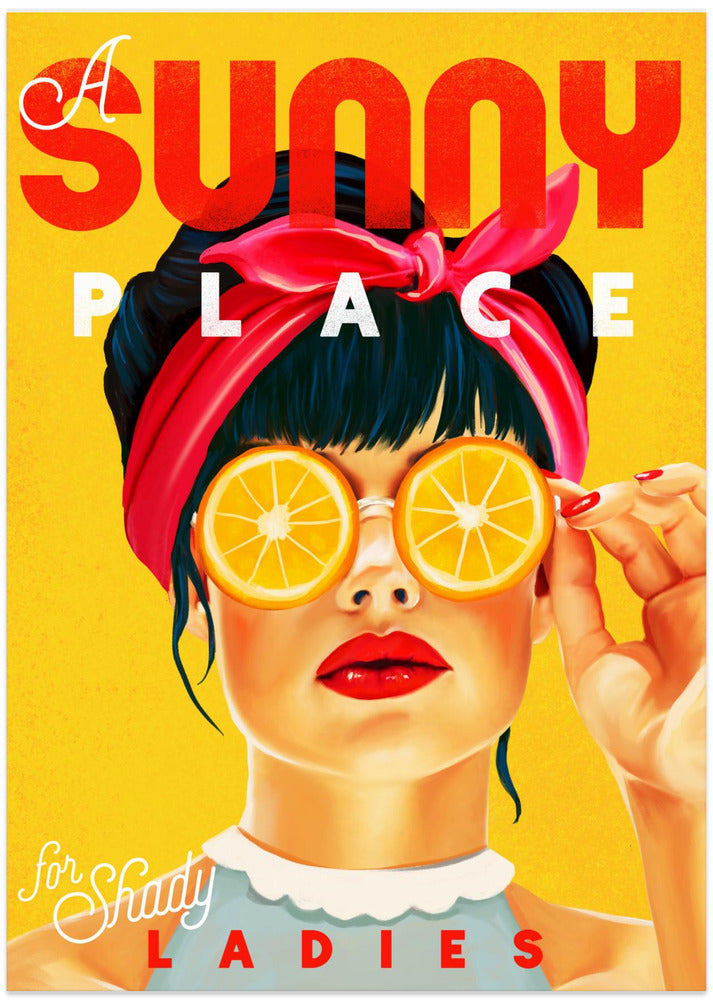 A Sunny Place For Shady Ladies Orange Pinup Art