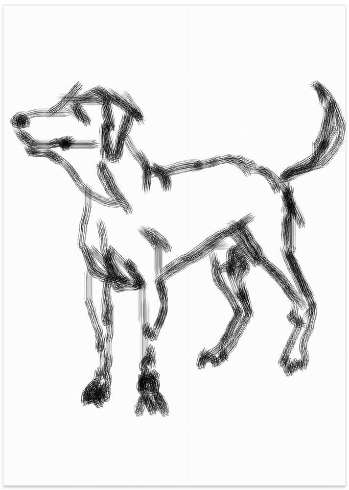 Scribbled Canine Sketch