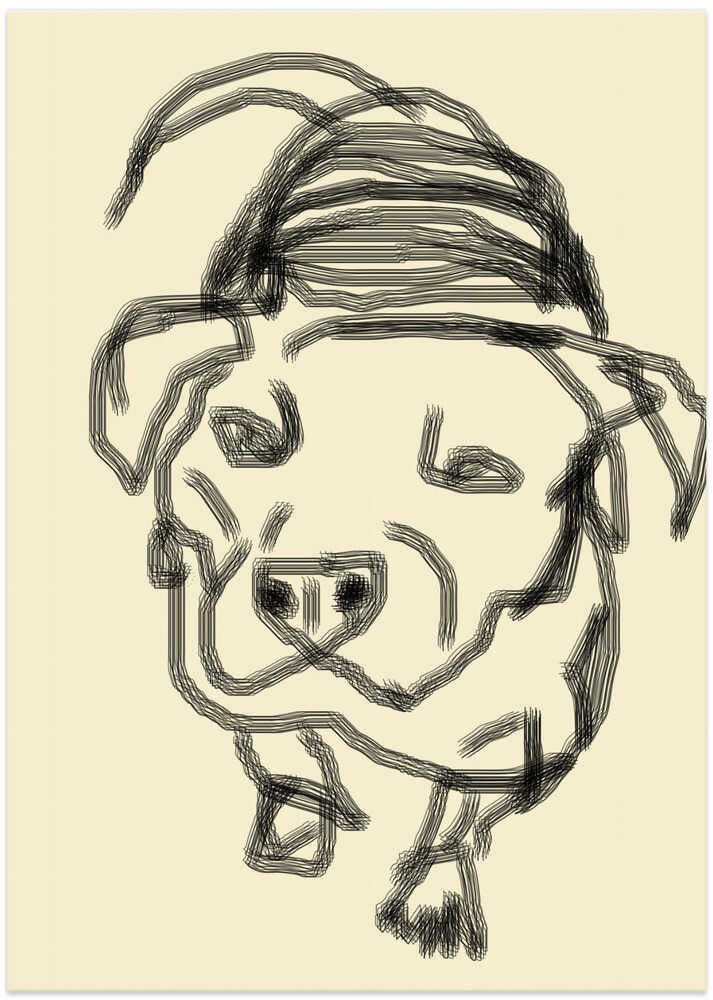 Puppy in Scribbles