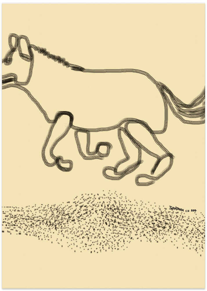 Digital Lines Dog 10