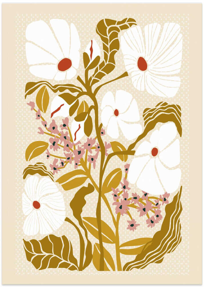 Klimt Flowers Earthy Colors