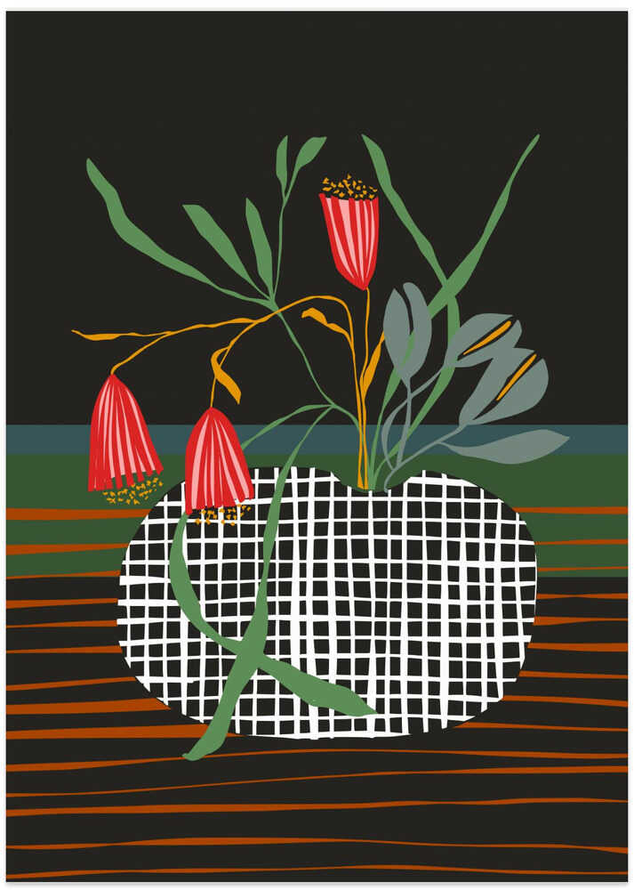 Midcentury Vase Dark