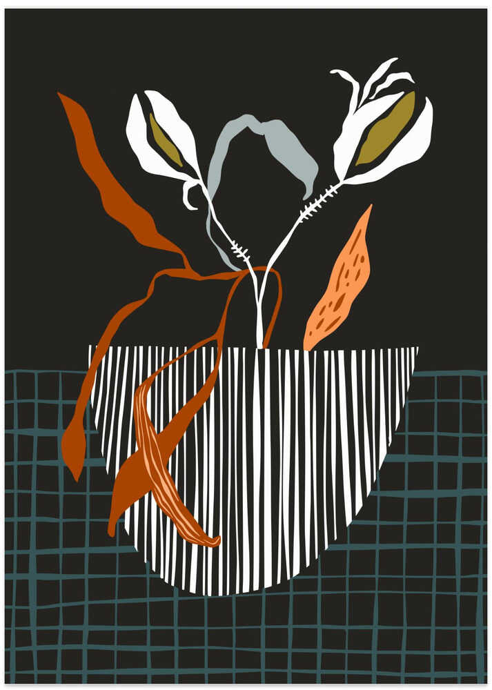 Midcentury Plant Pot Dark