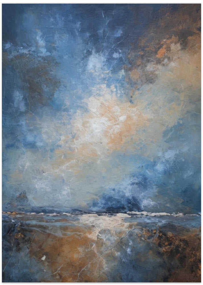 Dramatic Sky Above A Tranquil Ocean