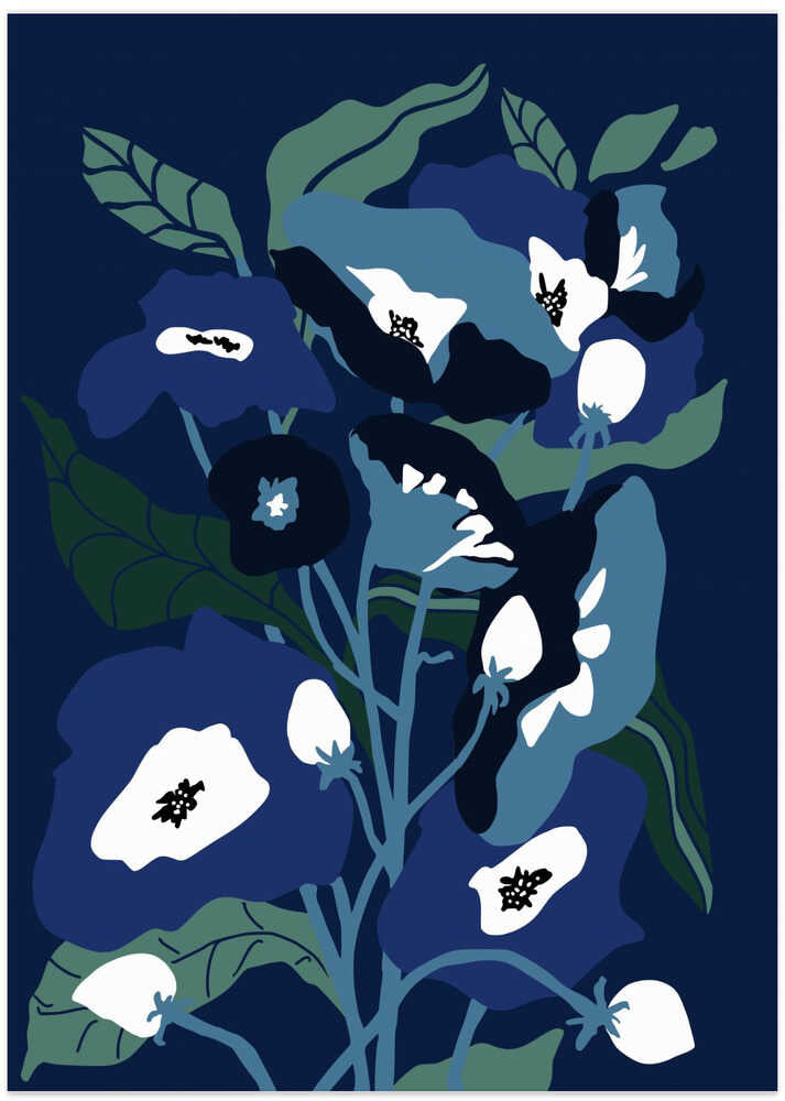 Garden Flowers At Night