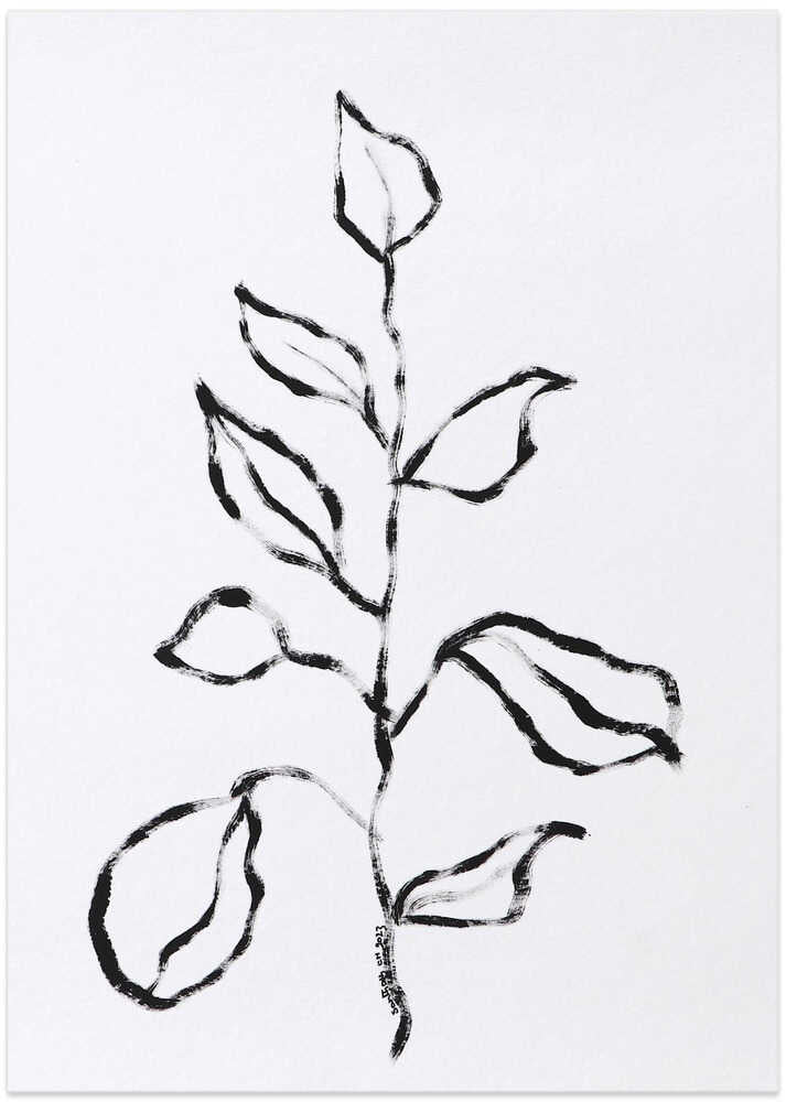 Ink Leaf Silhouette