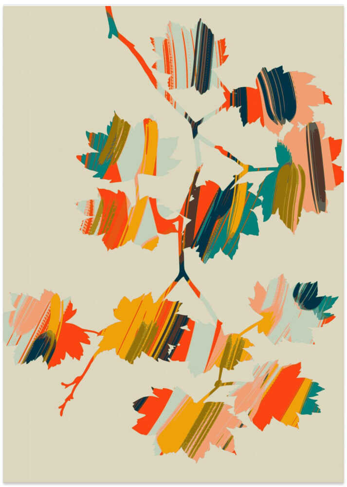 Colorful Hanging Maple Leaves