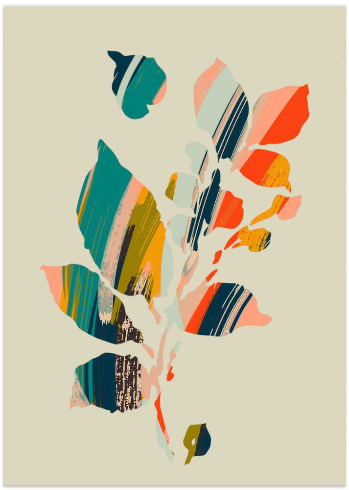 Colorful Poplar Tree Leaf