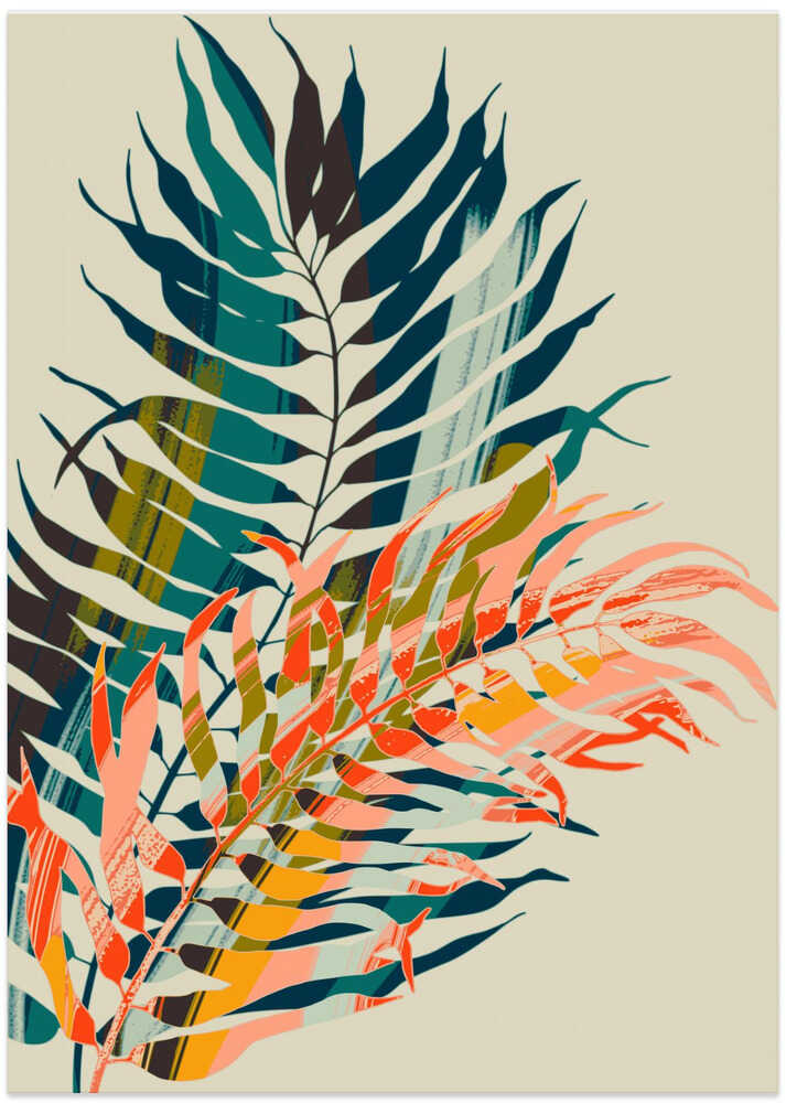 Colorful Palm Leaves